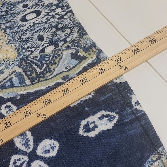 Chicos Cool Paisley Mona Cardigan Size 2 Blue Green Paisley Linen Blend Boho - Picture 8 of 8